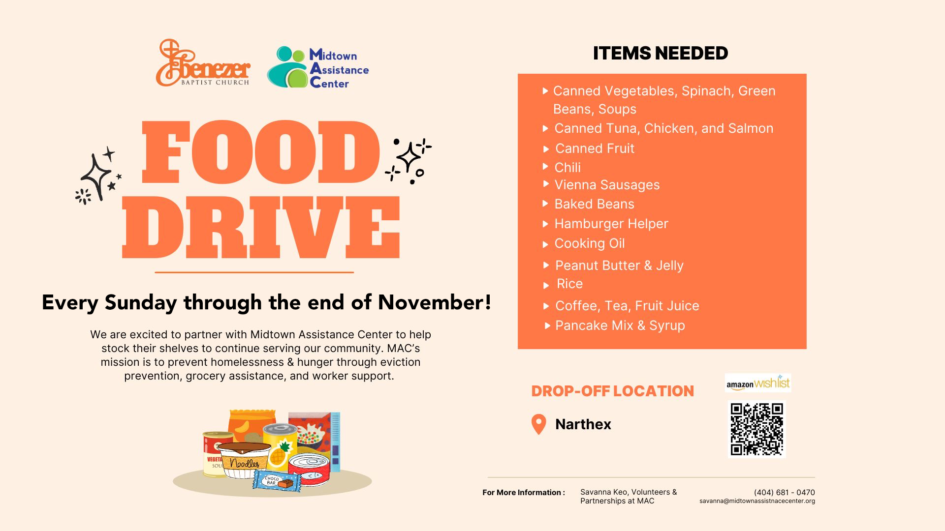 Ebenezer 2025 - Can Drive Thru November